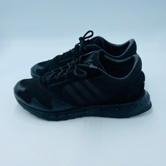 RARE 2019 Adidas Y-3 Rhisu Run Triple Black Sneakers - Picture 5 of 10